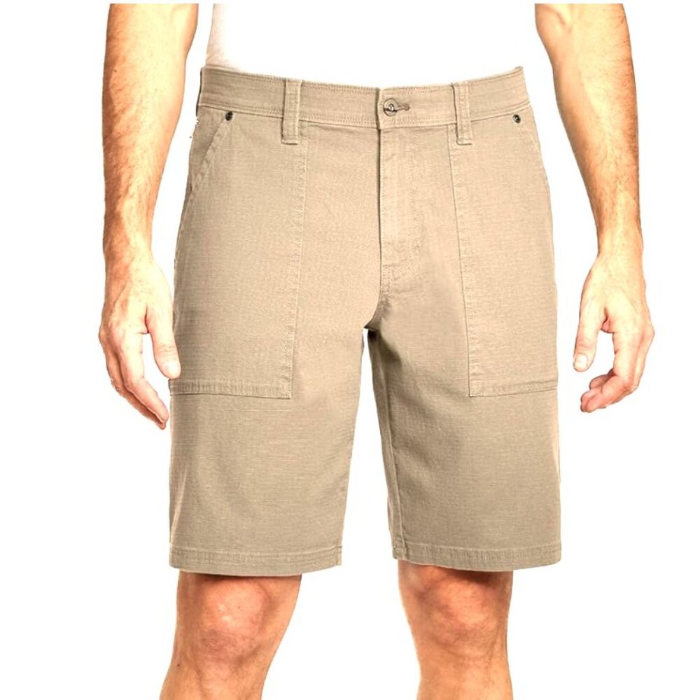 WEATHERPROOF Trail Utility Shorts Secure Pocket 10" Inseam Tan Sz 40 NWT